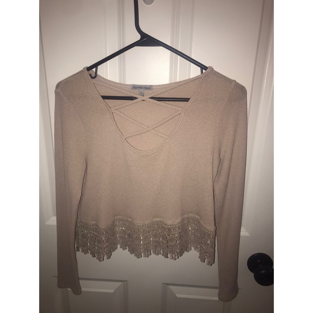 Charlotte Russe long sleeve crop top